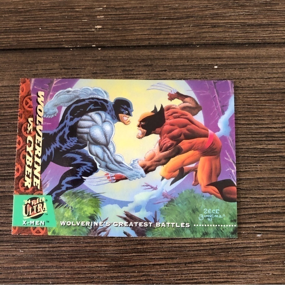 X-men ’94 Fleer Ultra trading card: Wolverine’s Greatest Battles: Vs. Cyber